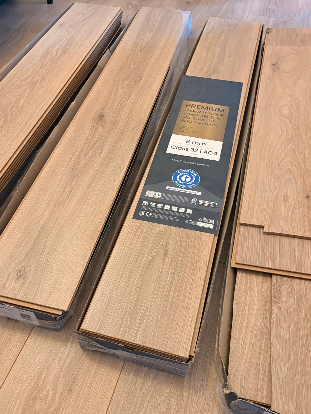 GAMMA Laminaat Nouvelle Blond Eiken (3 pakken + extra), Ophalen, 50 tot 150 cm, 5 tot 10 m², Zo goed als nieuw