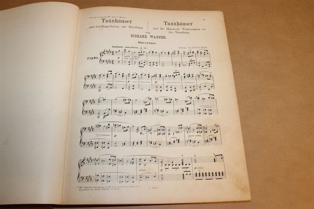 Tannhäuser — Wagner Partituur Antiek 1909, Gebruikt, Klassiek, Ophalen of Verzenden, Artiest of Componist