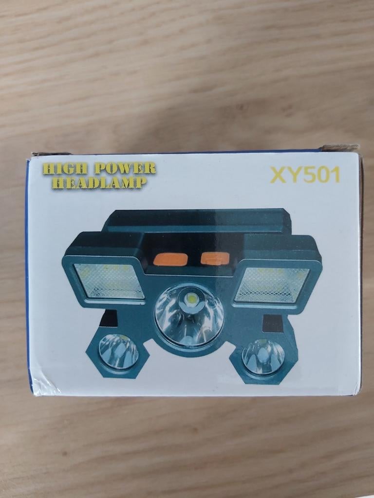 Krachtige LED Hoofdlamp XY501 - Oplaadbaar, Ophalen of Verzenden, Nieuw, Accu