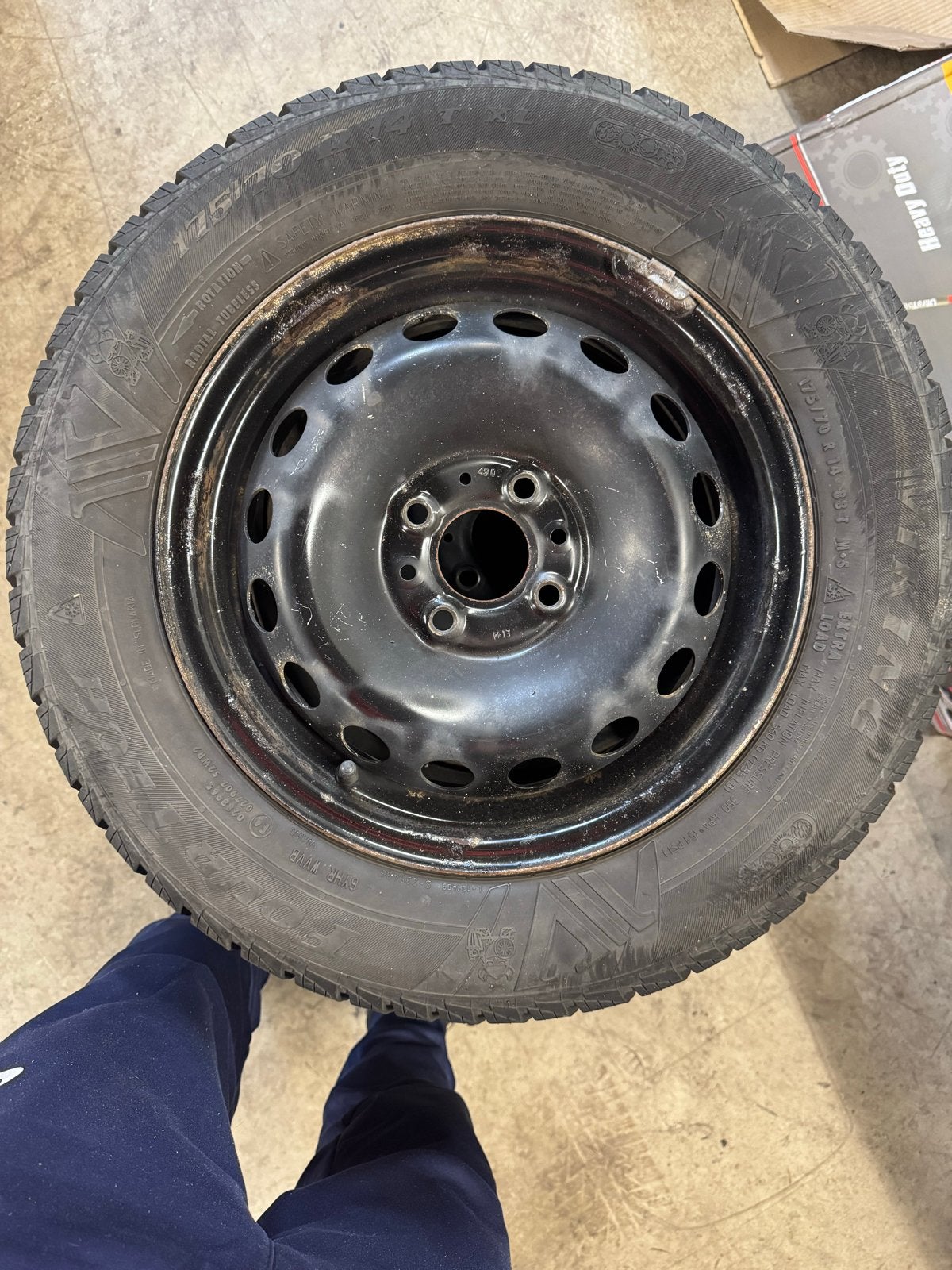Goldline GL 4Season banden op stalen velgen - 175/70 R14, Ophalen, 14 inch, Gebruikt, 175 mm