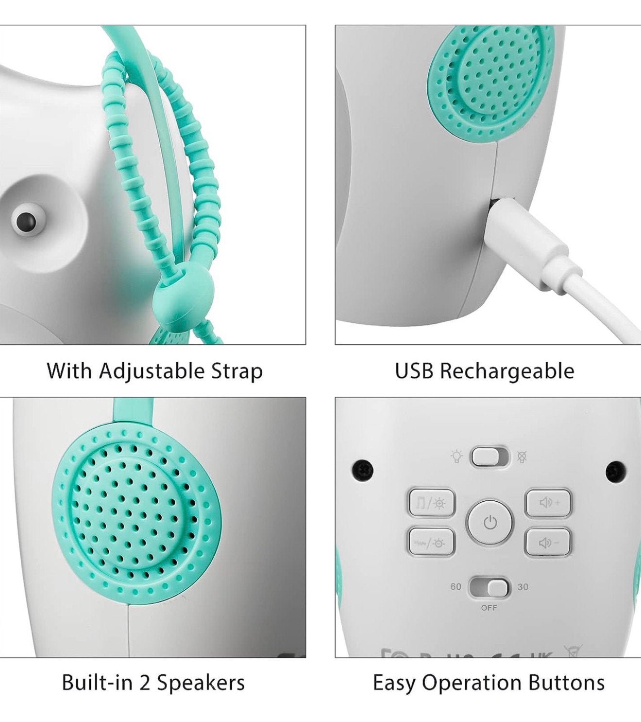 Uil nachtlamp wekker Baby babywekker + 8 geluiden oplaadbaar, Nieuw, Ophalen of Verzenden, H, H