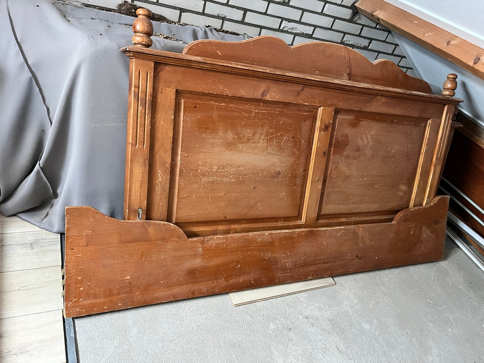 Houten Ledikant 160 breed met elektrische bodems, Ophalen, Gebruikt, 210 cm, Tweepersoons