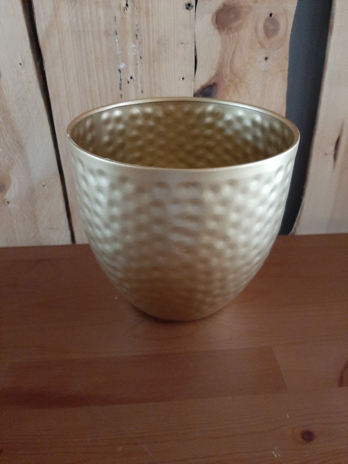 Mooie gouden bloempot in zeer nette staat, Ophalen of Verzenden, Zo goed als nieuw, Goud