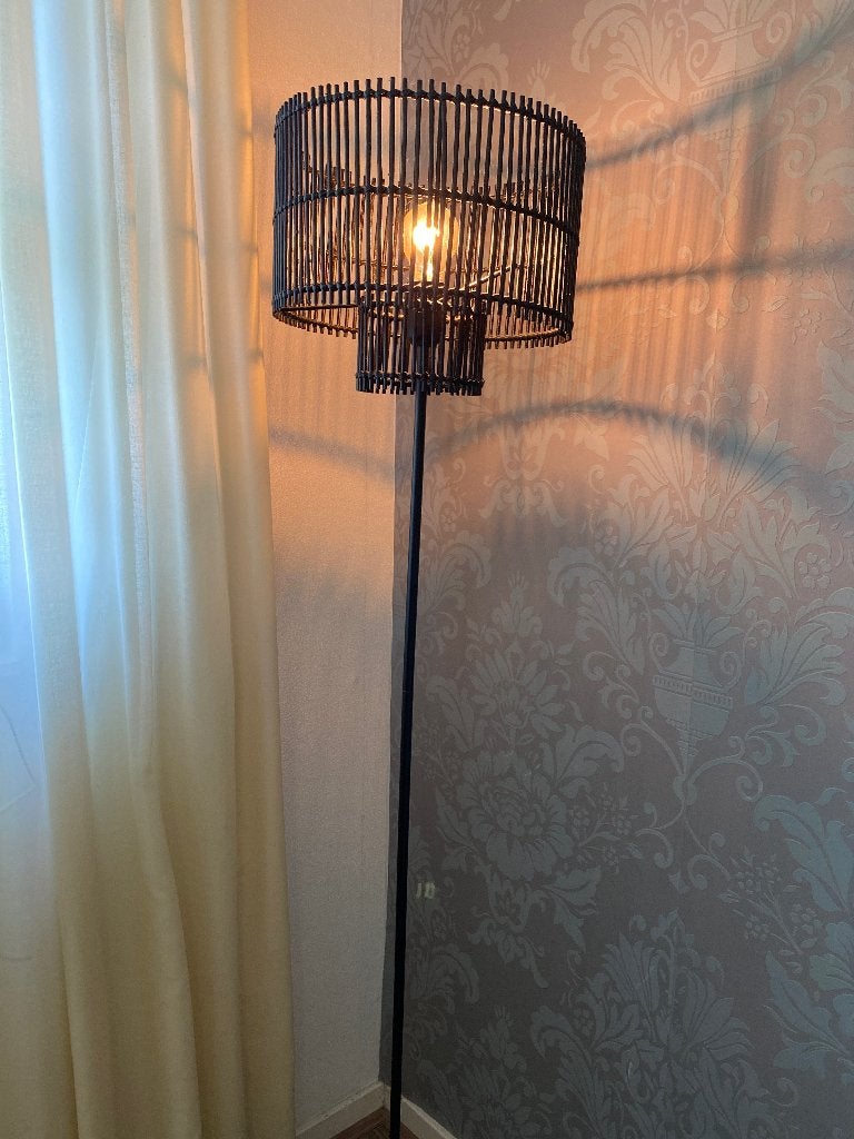Vloerlamp, Ophalen, E27 (groot), Zo goed als nieuw, Metaal