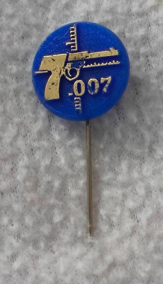 Speldje 007 blauw, Ophalen of Verzenden, Zo goed als nieuw, Overige onderwerpen, Speldje of Pin