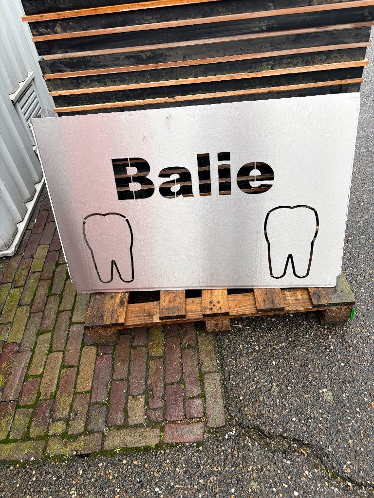 RVS Tandarts bord wandbord balie bord ( 205 ), Ophalen