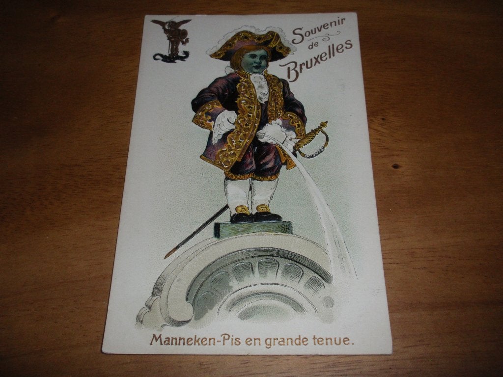 Manneken Pis in Grand Tenue Brussel Relief Belgie, Verzamelen, Verzenden, Voor 1920, Ongelopen, Brussel (Gewest)