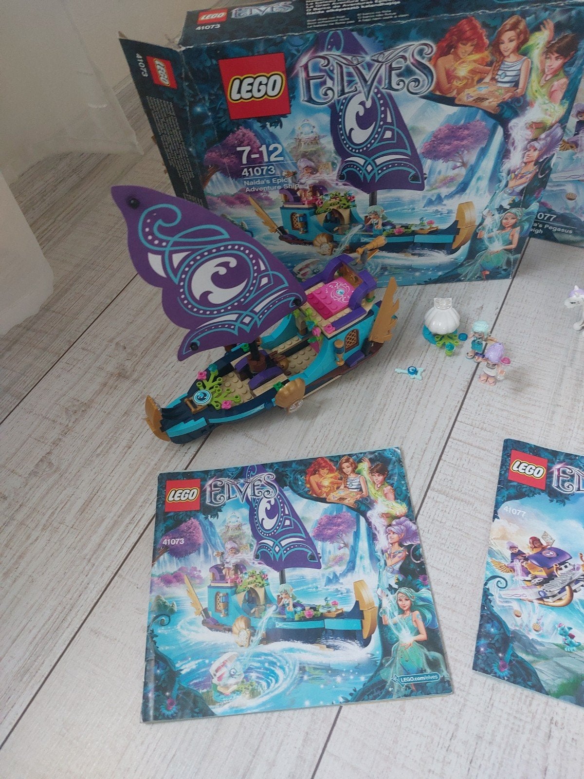 Complete Lego Elves set 41073, Naida's Epic Adventure Ship., Lego, Ophalen of Verzenden, Zo goed als nieuw, Compleet
