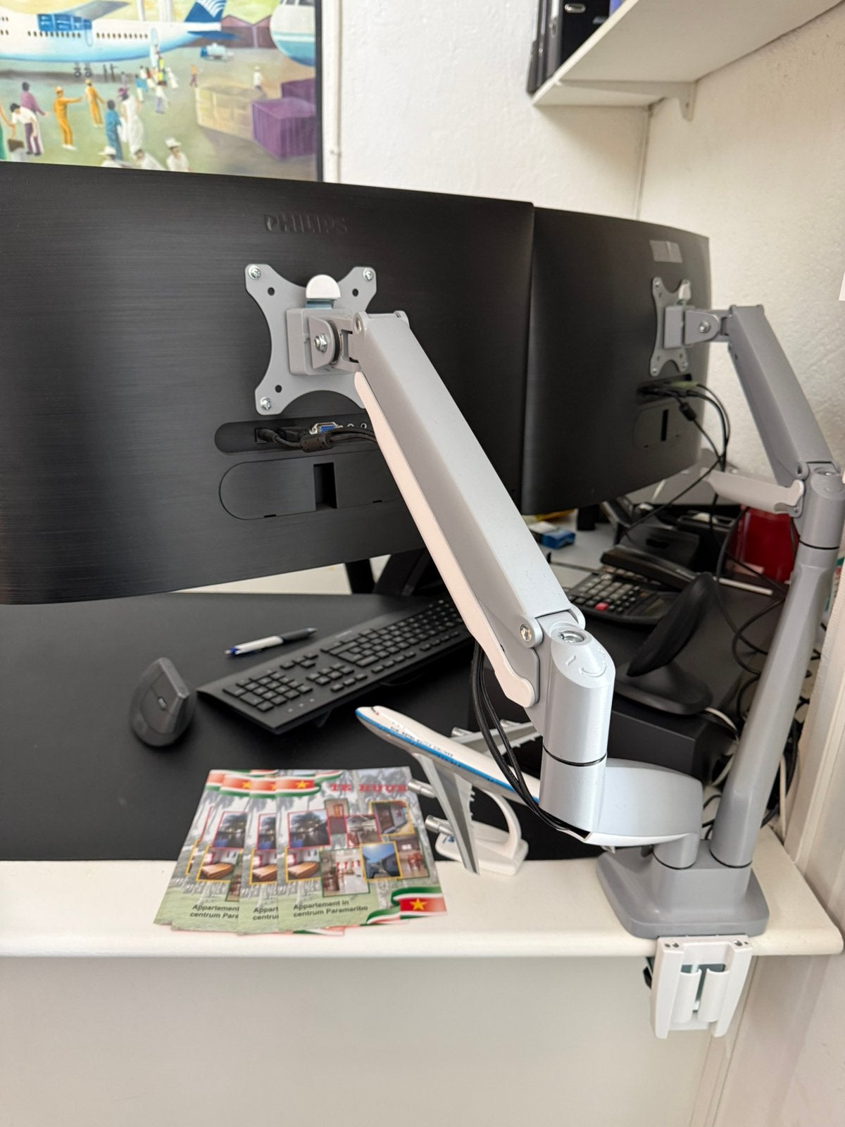 NIEUW! KENSINGTON DUBBELE MONITOR ARM, Computers en Software, Monitoren, Ophalen, Nieuw, Overige typen, Onbekend