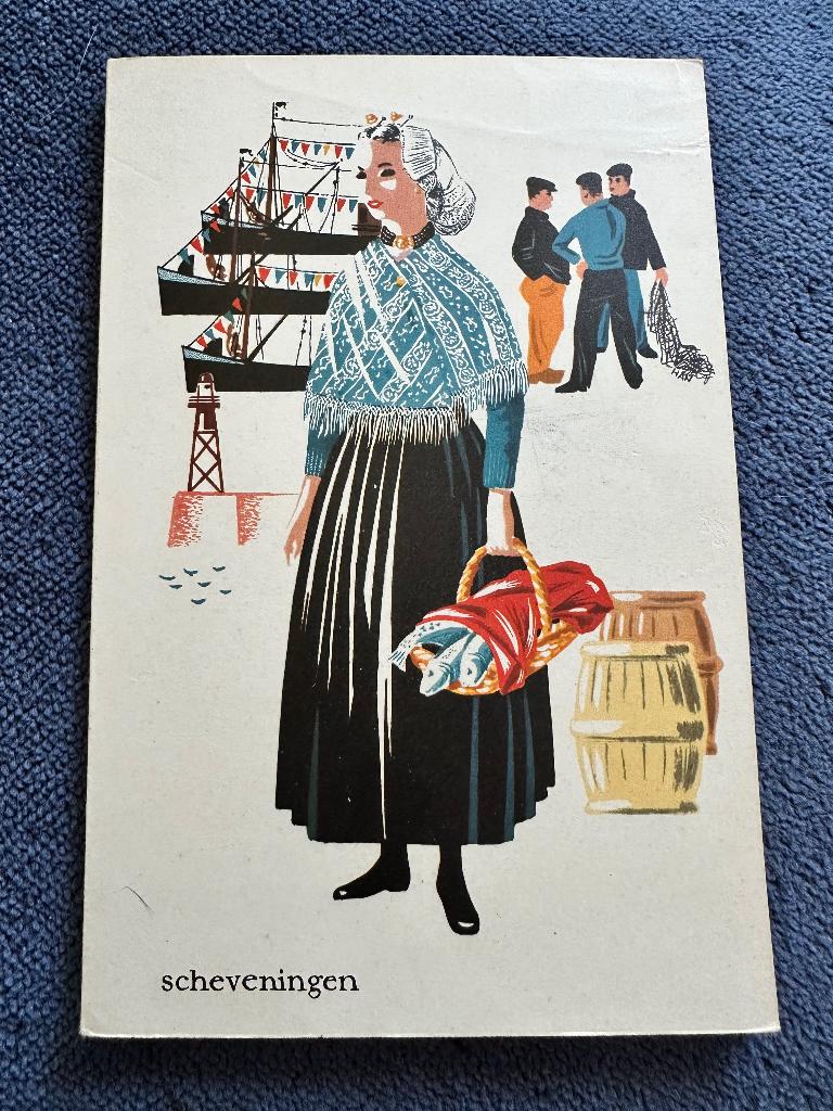 Klederdracht Scheveningen Kaart, Ophalen of Verzenden, Voor 1920, Zuid-Holland