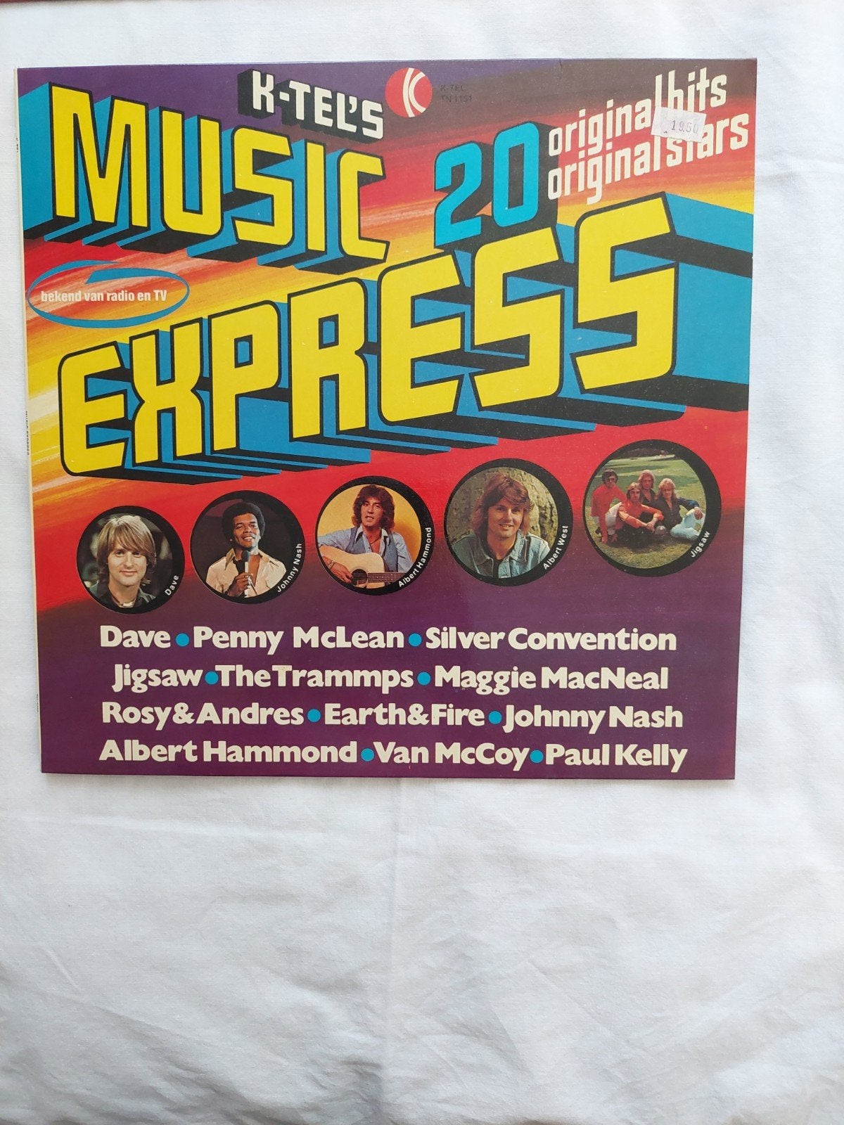 K-Tel's Music Express - 20 Original Hits, LP, Pop, Ophalen of Verzenden, Zo goed als nieuw