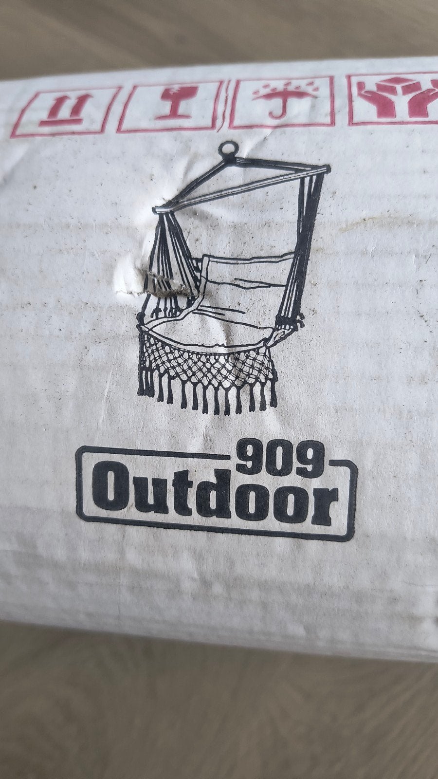Crème kleurige hangmat stoel - Nieuw in doos, Tuin en Terras, Hangmatten, Opvouwbaar, Nieuw, Ophalen of Verzenden, Eenpersoons