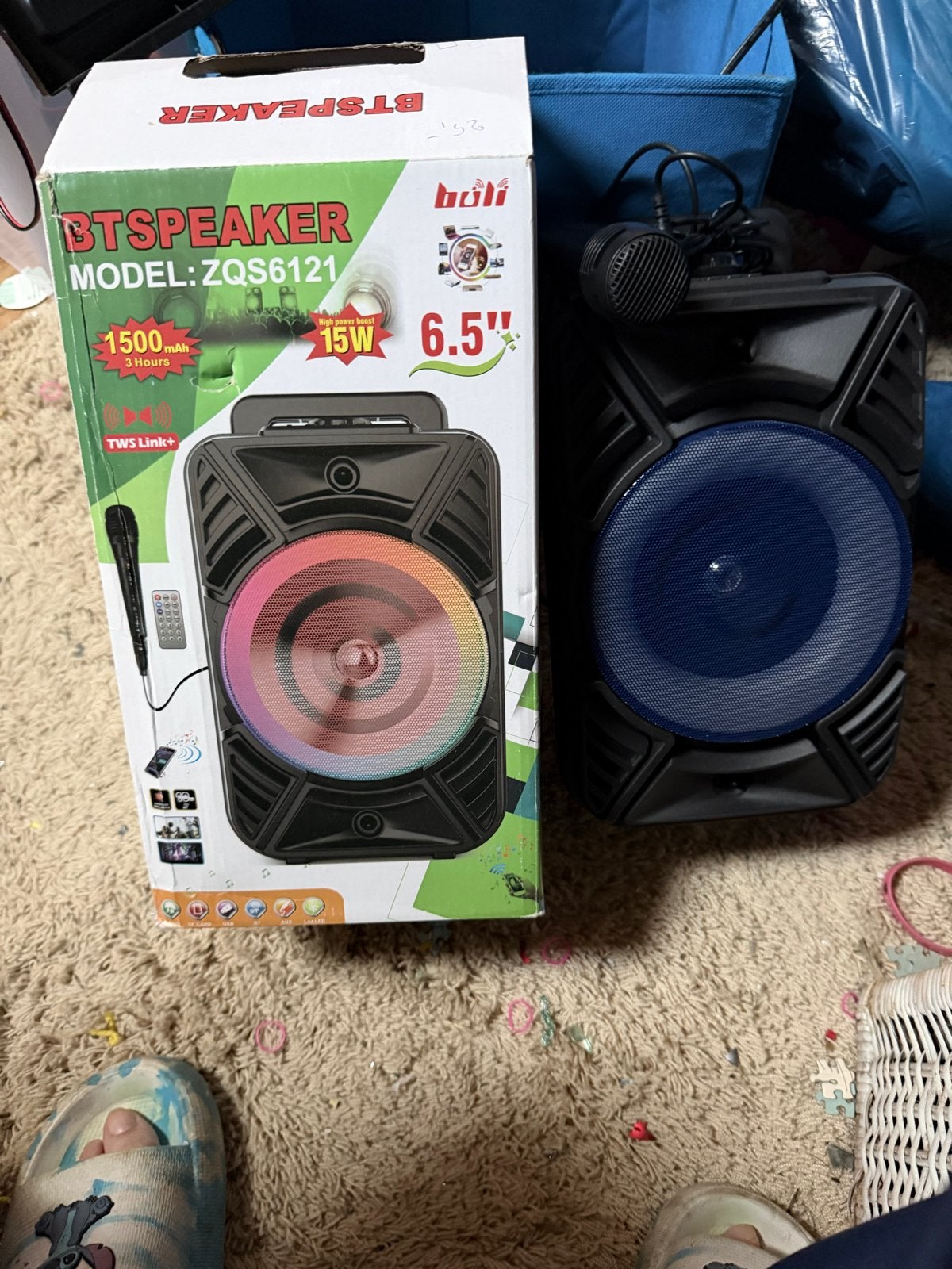 Nieuwe Bluetooth speaker met microfoon - ZQS6121, Overige merken, Nieuw, Ophalen of Verzenden, Draagbare speaker