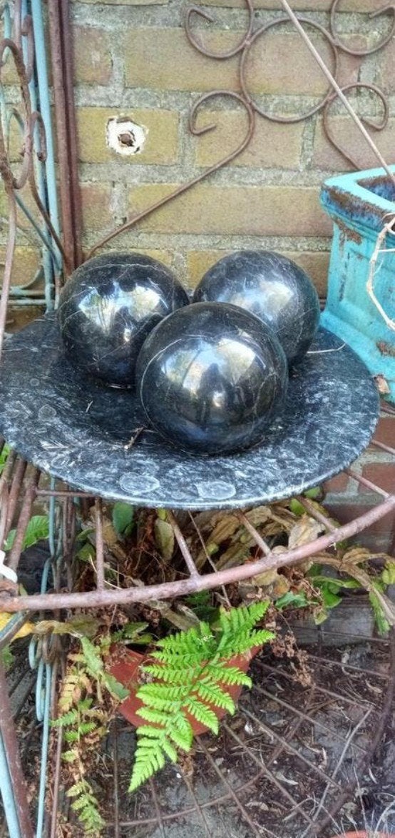 grote mineralen bollen, met gratis schaal zwart/grijs, Ophalen of Verzenden, Mineraal