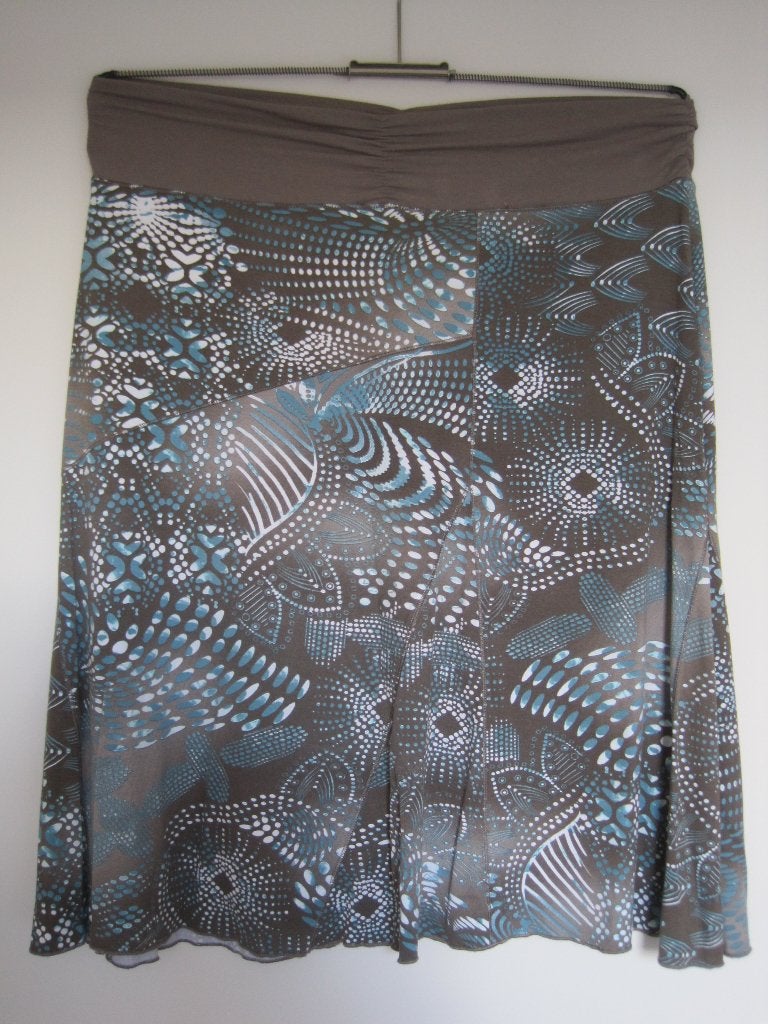159 - Midi rok met print en elastische tailleband van Bonita, Maat 46/48 (XL) of groter, Bonita, Zo goed als nieuw, Onder de knie