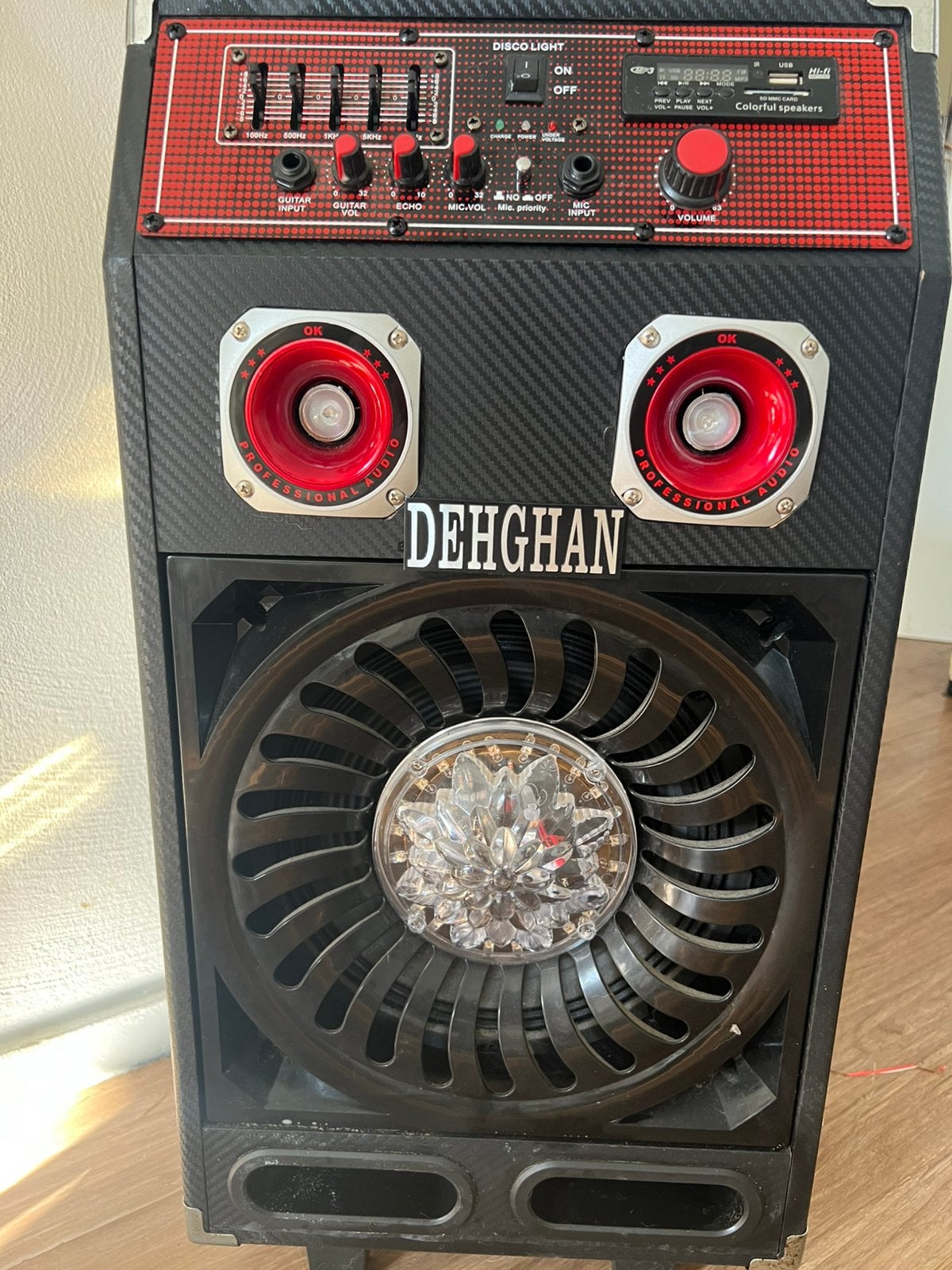 Muziek / karaoke speaker, Ophalen, Zo goed als nieuw, Complete set