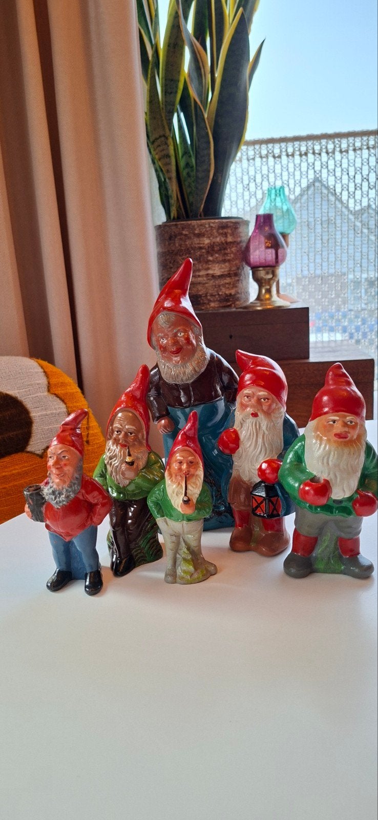 vintage antieke kerst kabouters, Duits, terracotta, Ophalen of Verzenden