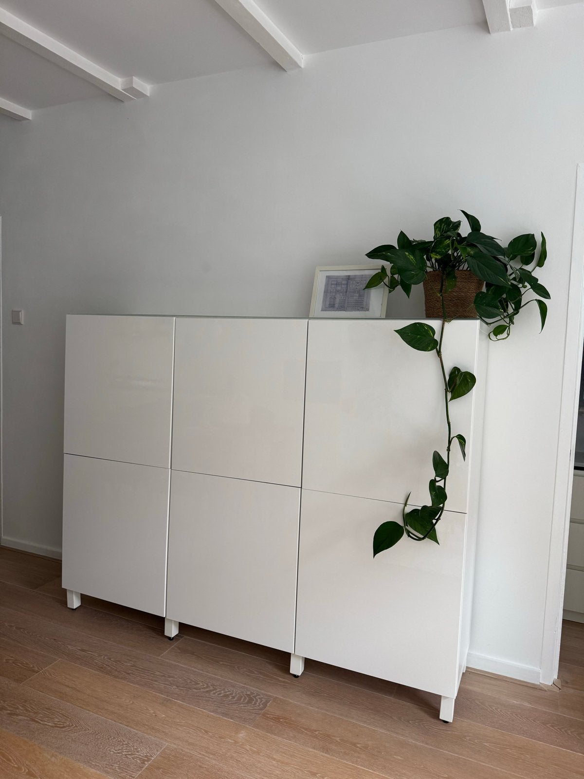 Witte opbergkast met deuren en planken, Ophalen, Gebruikt, 150 tot 200 cm, 25 tot 50 cm