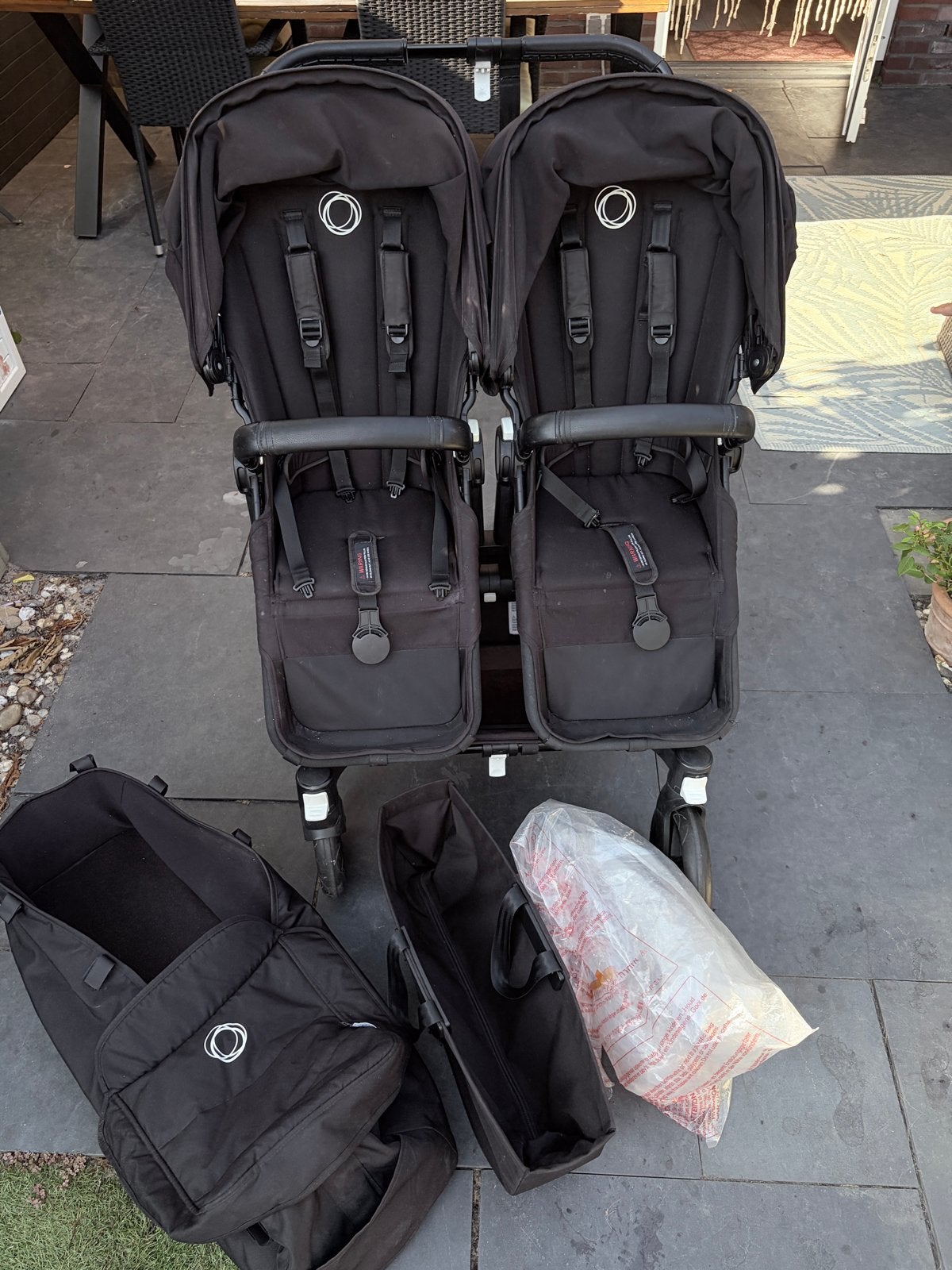 Bugaboo Donkey 3 Duo Kinderwagen - zwarte editie, Ophalen, Gebruikt, Combiwagen, Duowagen