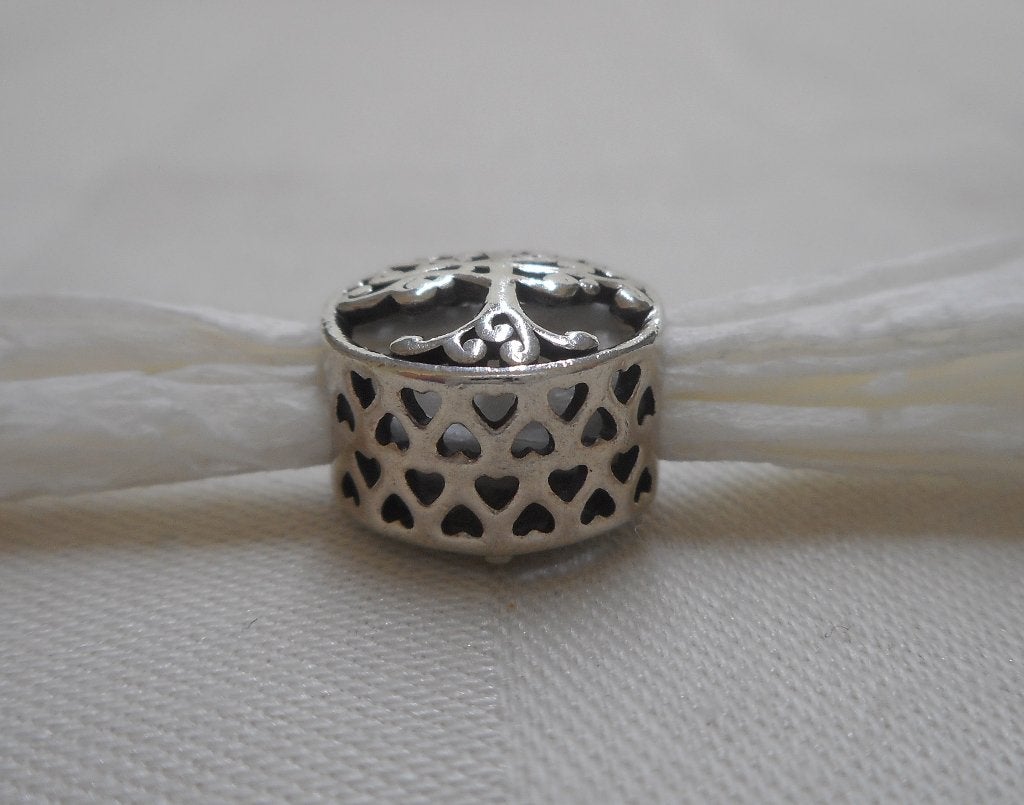 zilveren Pandora charm 797590 met een levensboom nr.1545, Verzenden, Pandora, Zo goed als nieuw, 1 bedel
