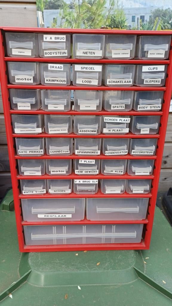 Metalen assortiment kast, Ophalen