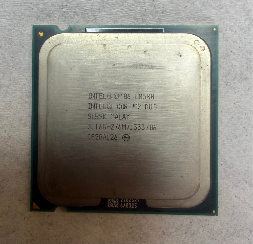 Intel Core 2 Duo E8500 Processor 3.16GHz/6M/1333, Computers en Software, Processors, Ophalen of Verzenden, Gebruikt, 2-core, 3 tot 4 Ghz