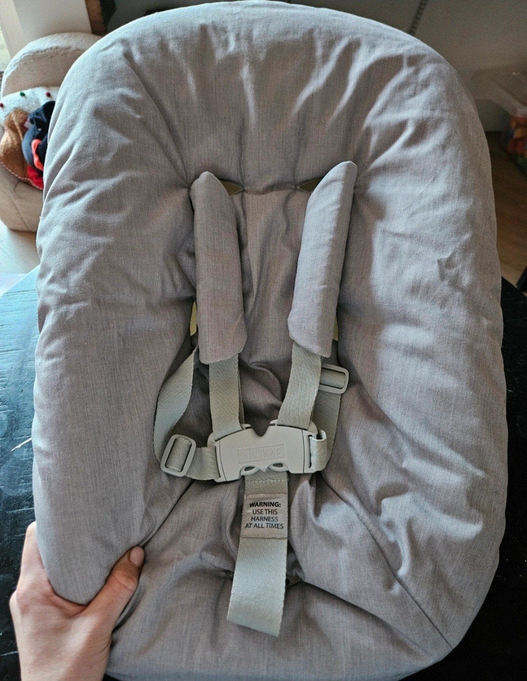 Stokke tripp trapp newbornset incl speelgoedhanger, Ophalen, Gebruikt, Meegroeistoel, Gordel(s)