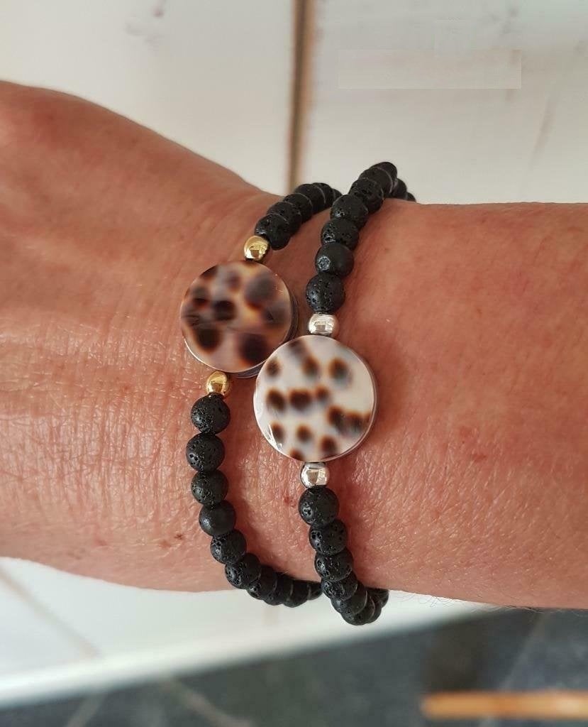 Tijger Schelp Armband met kleine kraaltjes 🐚🐚🐚, Met bedels of kralen, Overige kleuren, Verzenden, Nieuw
