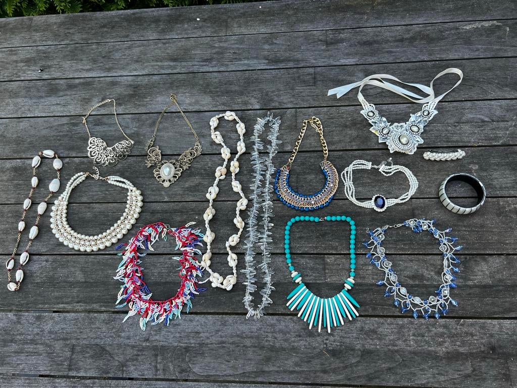Diverse Kettingen: Bruids, Vintage, Statement & Meer, Sieraden, Tassen en Uiterlijk, Kettingen, Overige materialen, Overige kleuren