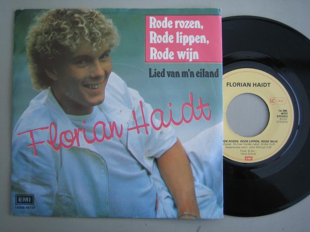 Florian Haidt-Rode rozen,rode lippen,rode wijn, Ophalen of Verzenden, Gebruikt, 7 inch, Levenslied of Smartlap