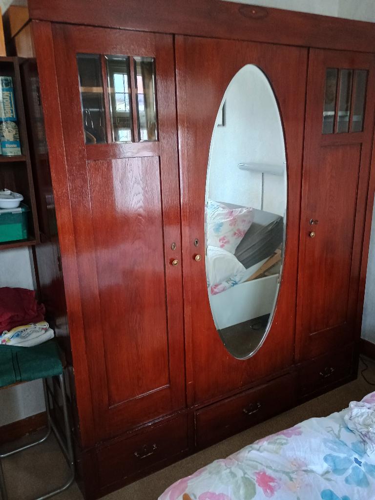 oude antieke Houten LINNENKAST, Huis en Inrichting, Kasten | Kledingkasten, Gebruikt, 200 cm of meer, 150 tot 200 cm, 50 tot 75 cm