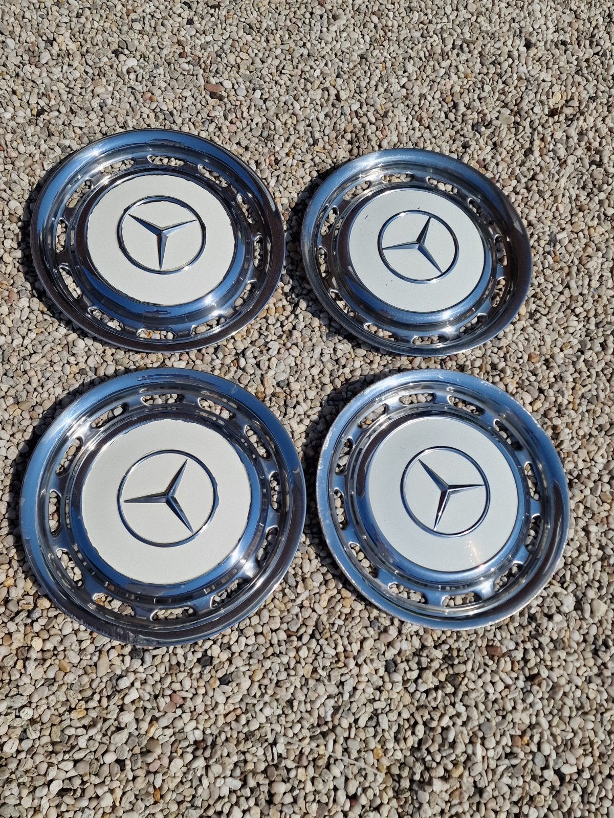Mercedes oldtimer wieldoppen set van 4 - ook voor decoratie, Ophalen of Verzenden