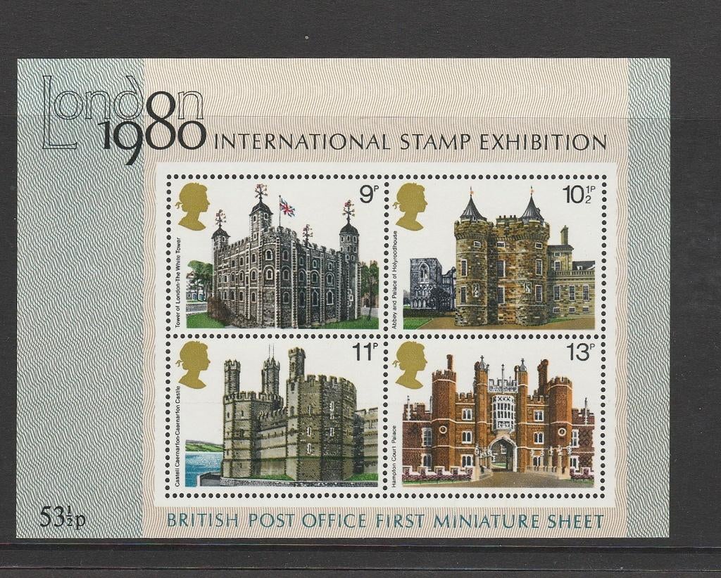 Engeland blok Historic Buildings (1978)., Verzenden, Postfris
