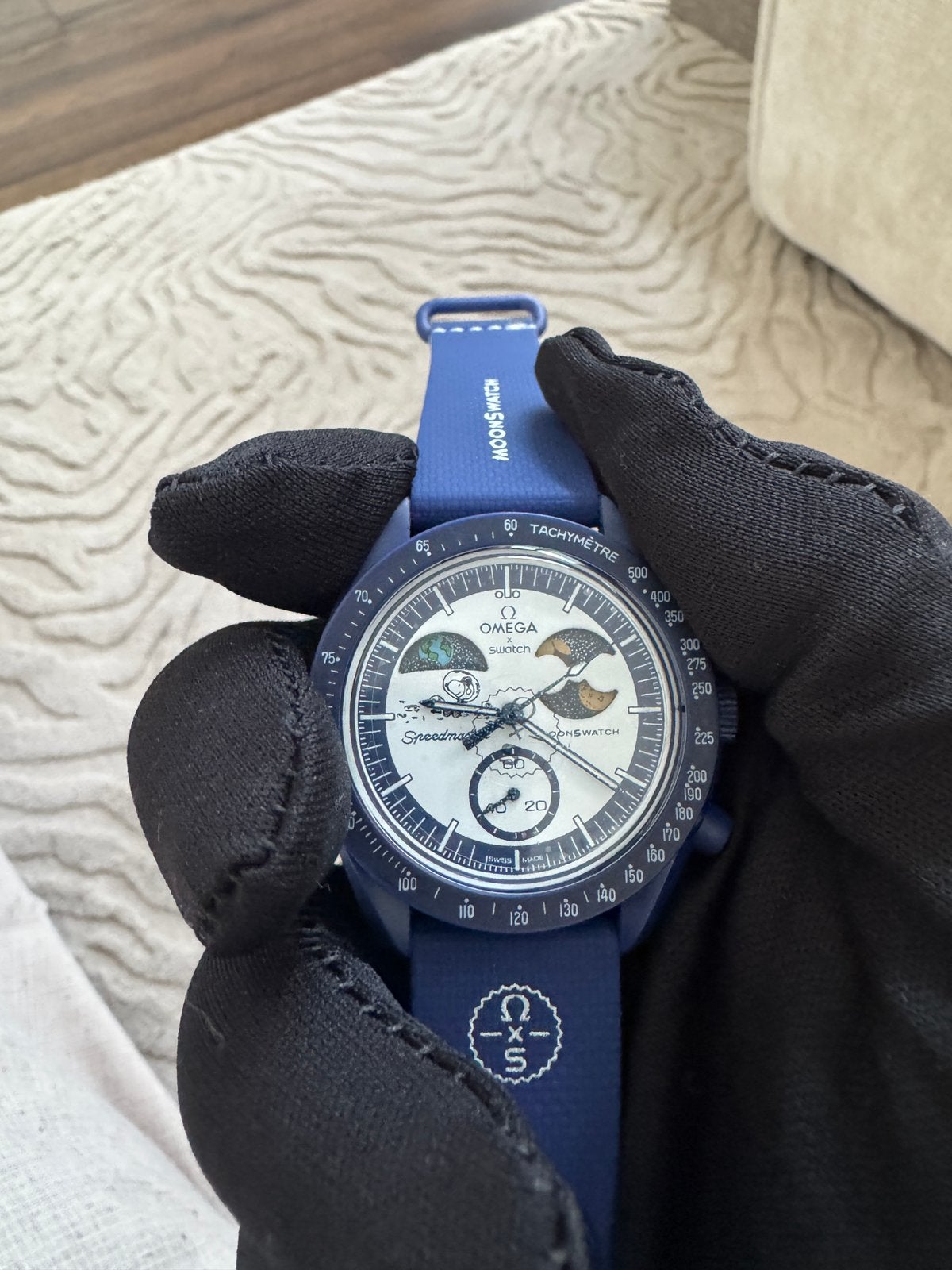 Swatch omega, Sieraden, Tassen en Uiterlijk, Horloges | Kinderen, Ophalen of Verzenden, Zo goed als nieuw, Roze, Jongen of Meisje