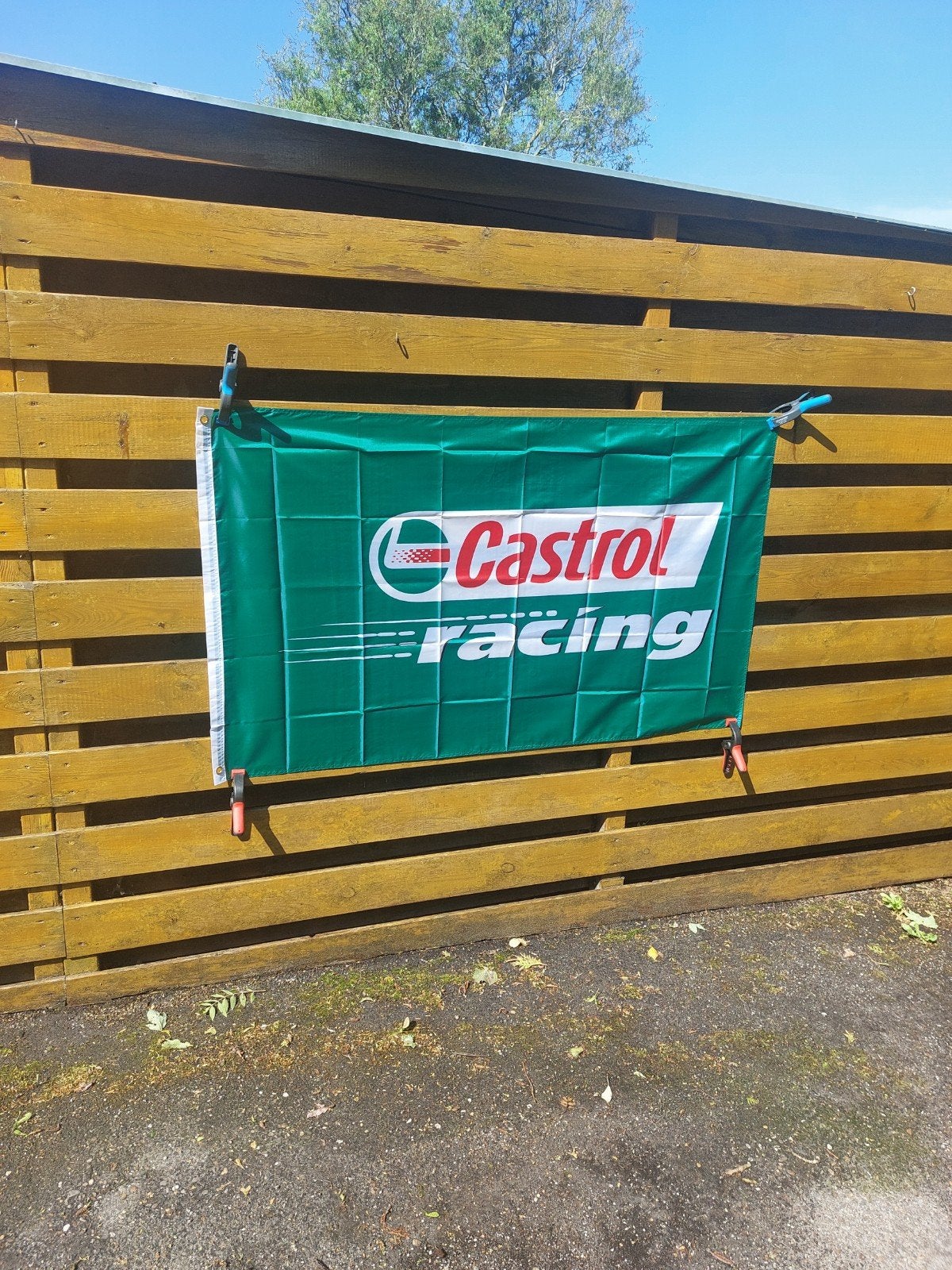 CASTROL RACING VLAG BANNER 90X150CM, Ophalen of Verzenden