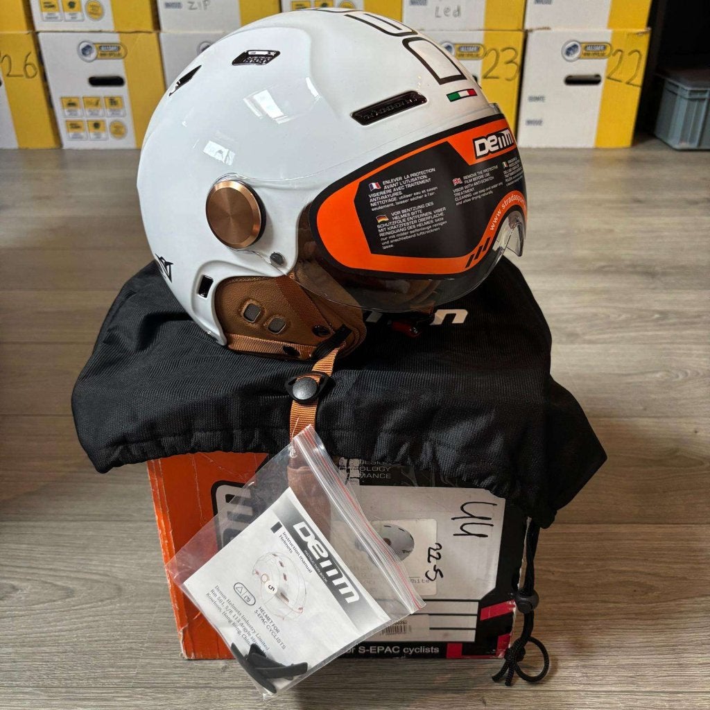 Demm snorscooter helm wit (Speed Pedelec) NIEUW!, Info@jynkx.com, Nieuw, Ophalen of Verzenden, Piazza 99