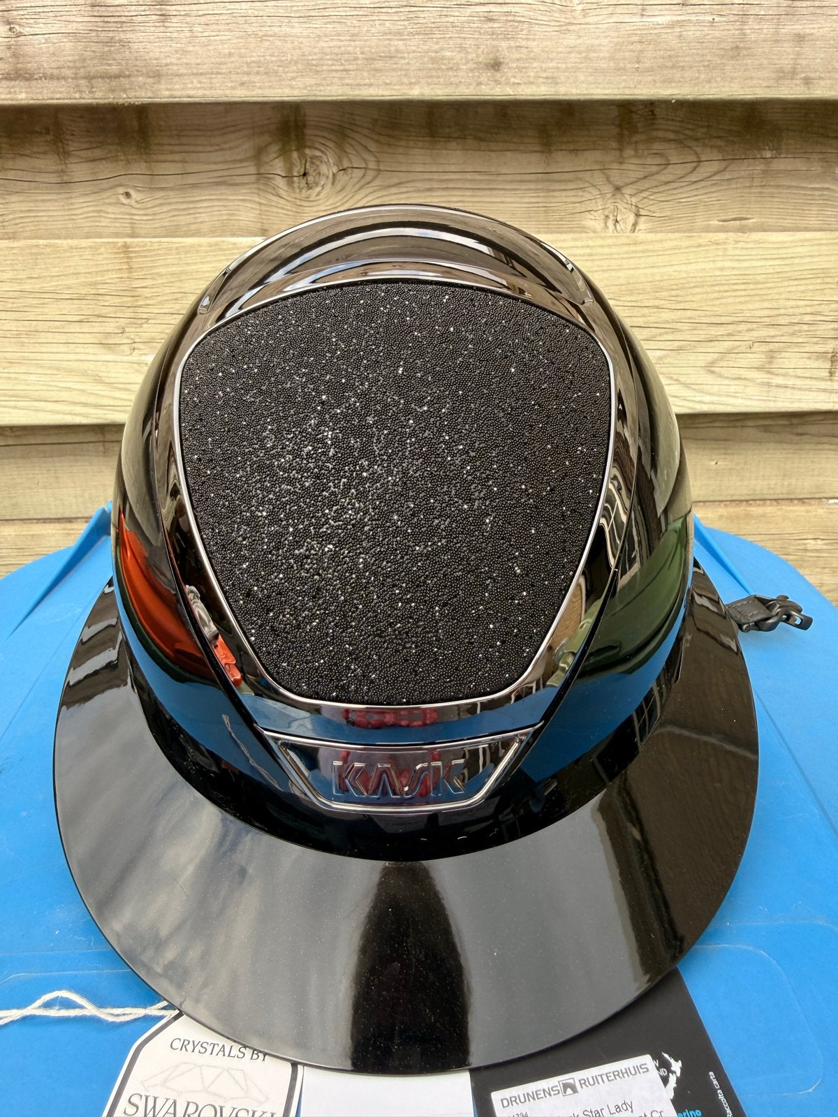 Rijhelm Kask Star Lady Shine Chrome met Crystal (Swarovski), Dieren en Toebehoren, Ophalen, Zo goed als nieuw, Dressuur
