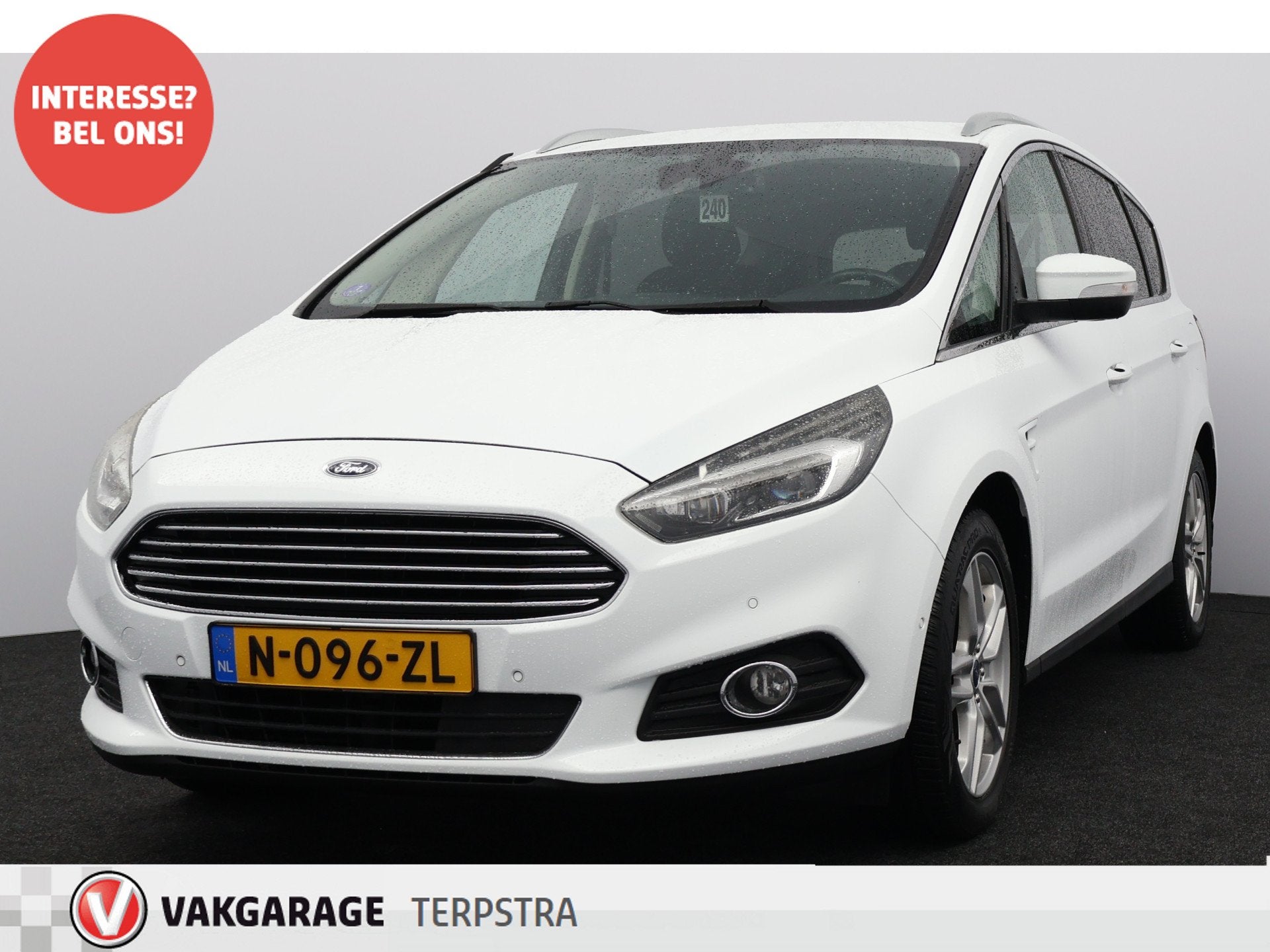 Ford S-Max 1.5 ST-Line/ Trekhaak/ 7-Persoons/ LED Koplampen/, Auto's, 4 cilinders, 160 pk, 7 stoelen, Wit