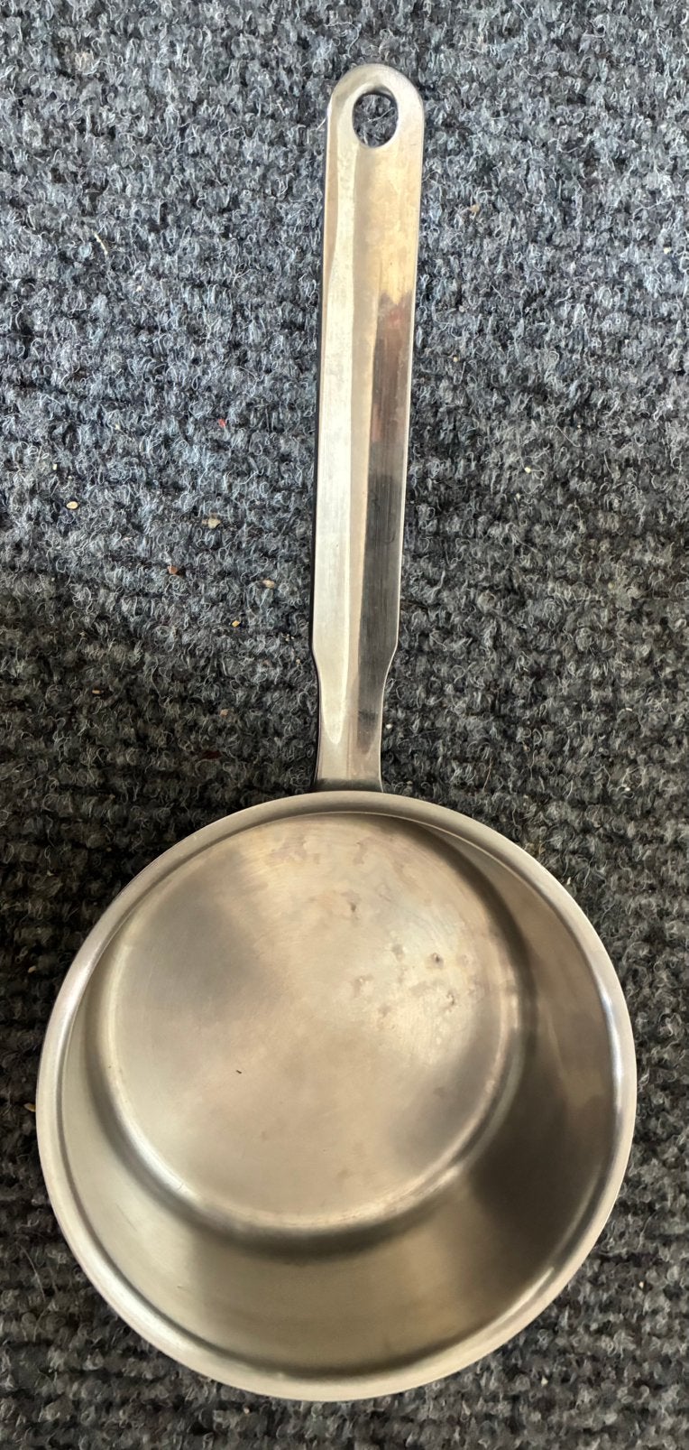 Resto RVS melkpannetje 13 cm – geschikt voor inductie, Ophalen, Gebruikt, Met handvatten, Rvs