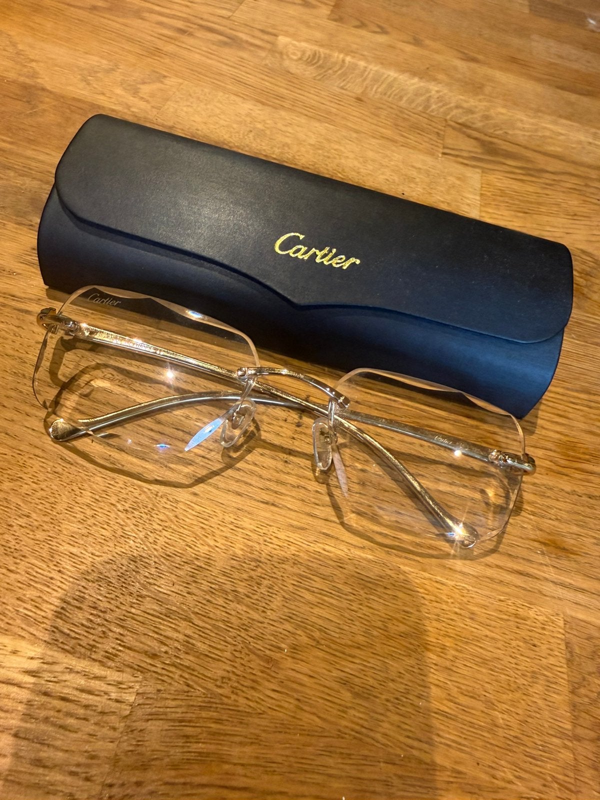 Cartier Style Bril – Meekleurende Glazen (Blauw), Overige merken, Blauw, Ophalen of Verzenden, Zo goed als nieuw