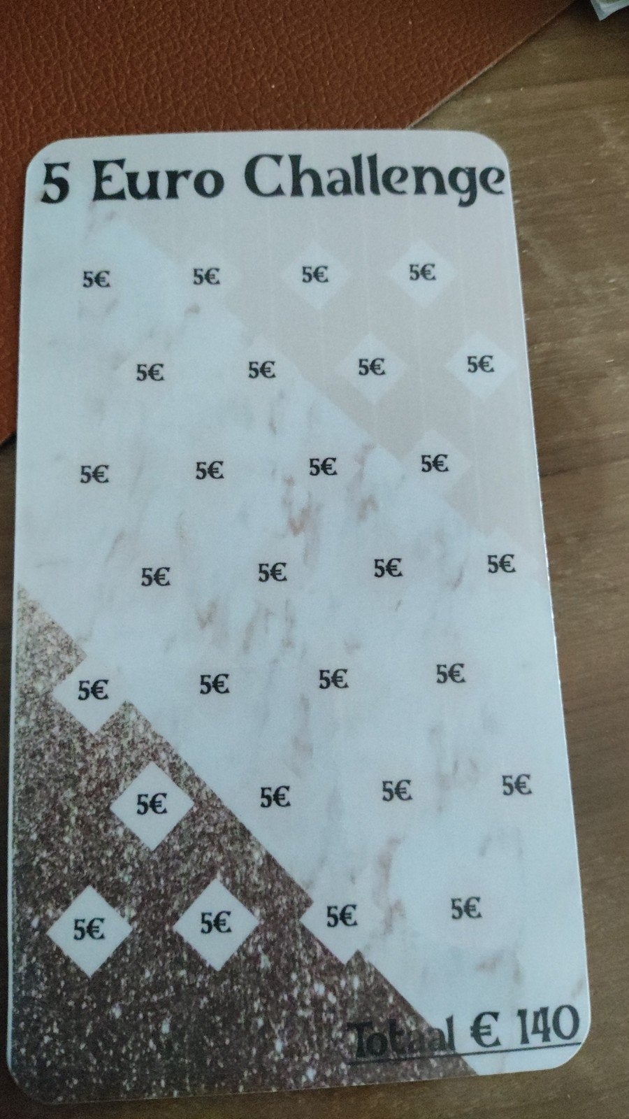 5 Euro Challenge spaarkaart - Bespaar €140, Ophalen of Verzenden, Nieuw