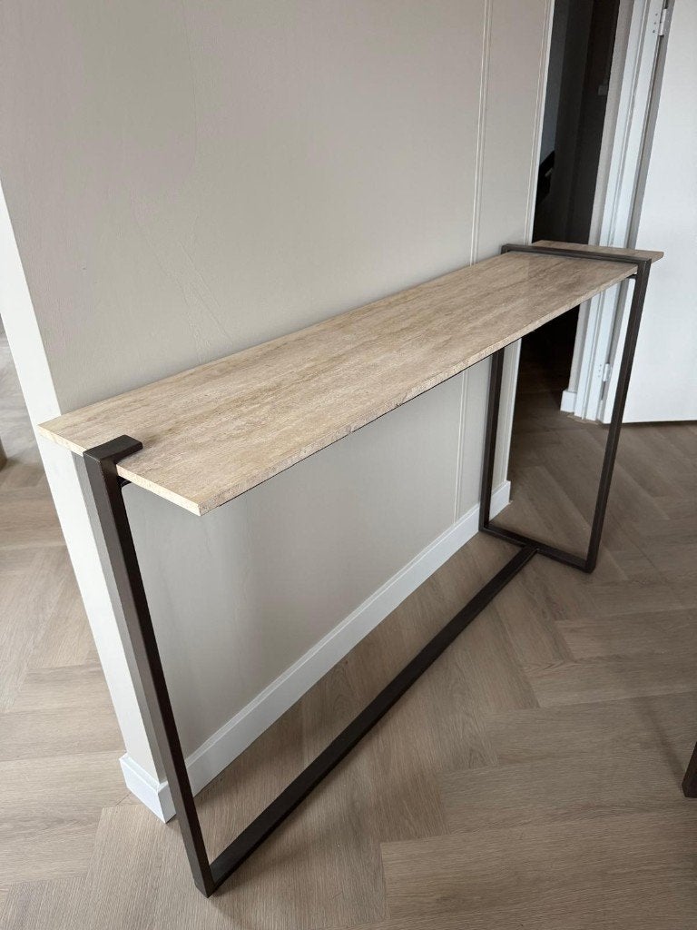 Console tafel travertinlook | Sidetable | Design | Outlet, Ophalen, 3194DD, Overige materialen, Selyn Interior