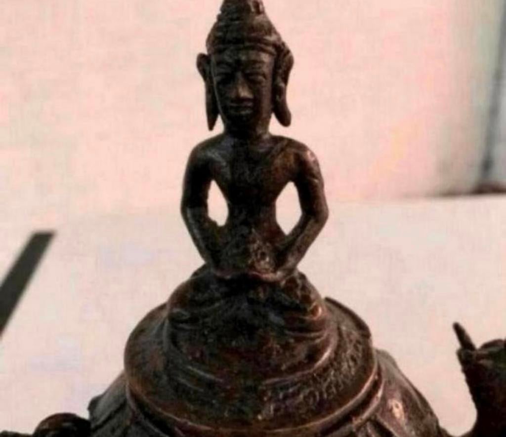 Beeld Javaanse antiek Bronzen Kundika Boeddha Draak., Ophalen of Verzenden, Zo goed als nieuw
