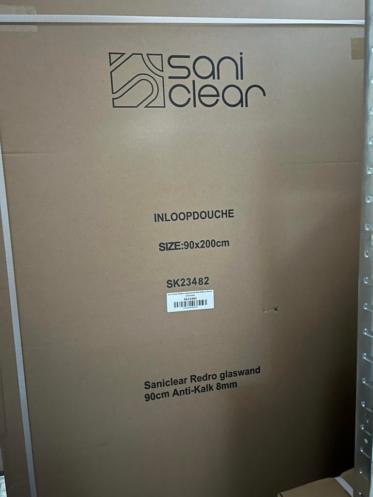 2x Saniclear Redro Glaswand Douche met Hoekprofiel, Ophalen, Nieuw, Glas, Douche