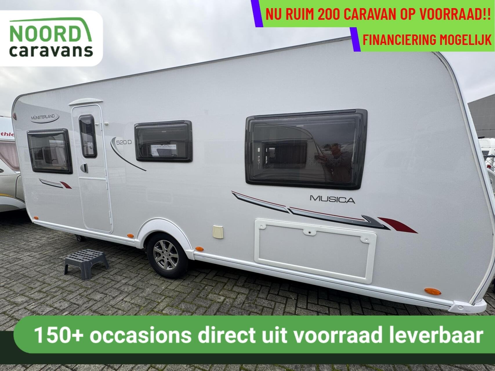 LMC MUNSTERLAND MUSICA 520 D, FRANSBED, MOVER, VOORTENT, Caravans en Kamperen, Caravans, Bedrijf, tot en met 4, 1250 - 1500 kg