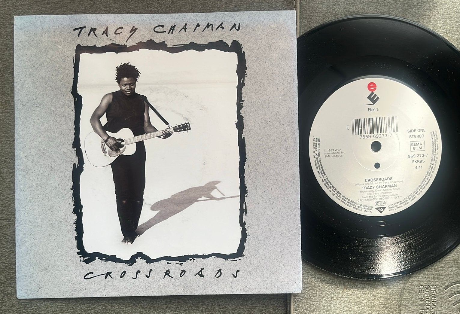 Tracy Chapman - Crossroads 7” EU 1989, Gebruikt, 7 inch, Ophalen of Verzenden, Pop