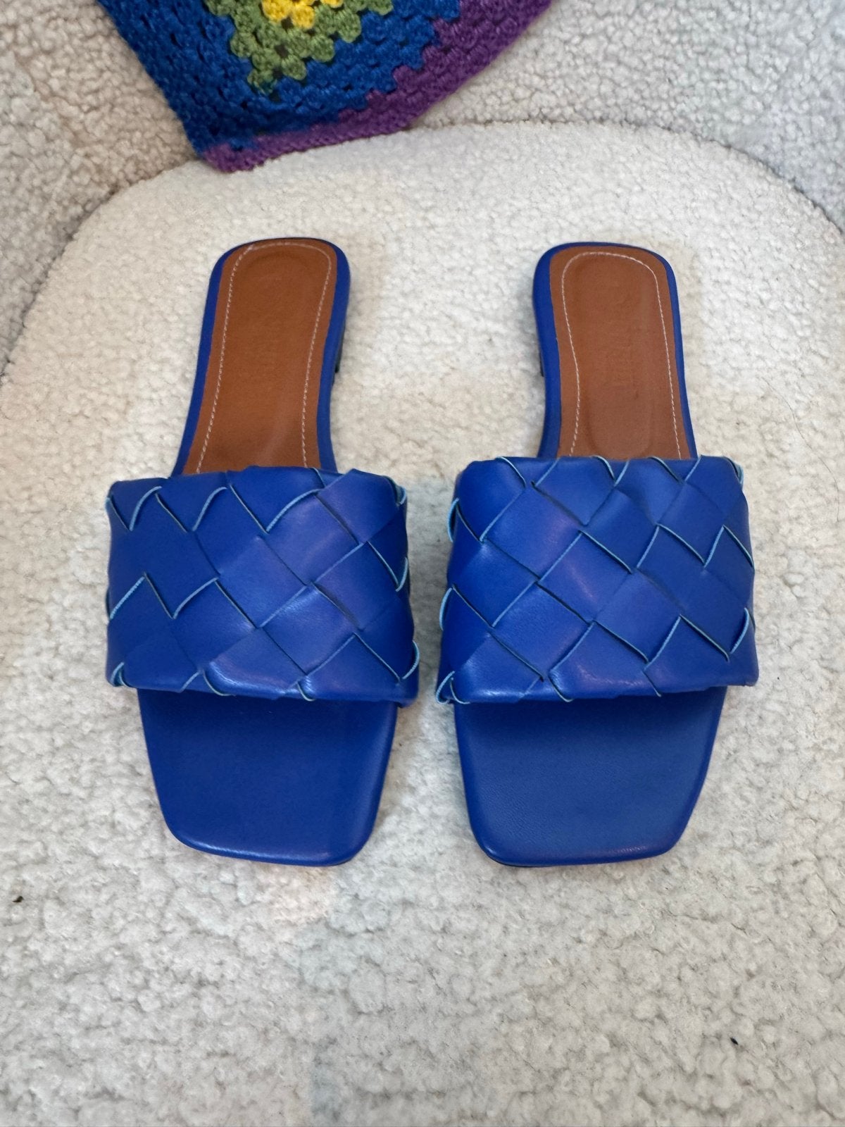 Bodrum Blauwe geweven sandalen maat 39 slippers, Blauw, Zo goed als nieuw, Sandalen of Muiltjes, Ophalen of Verzenden