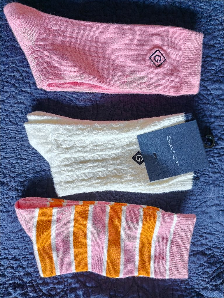 Sokken Gant 3 stuks nieuw one size, Nieuw, Overige maten, GANT, Roze