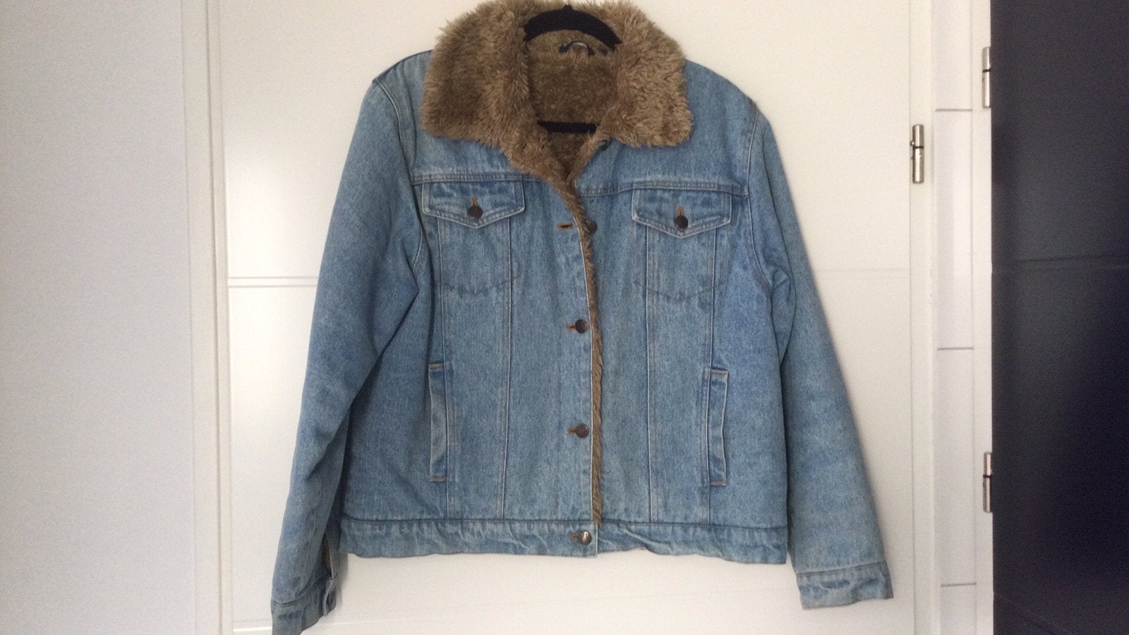 Recover unisex spijkerjas met teddy voering maat XL, Ophalen of Verzenden, Zo goed als nieuw, Maat 46/48 (XL) of groter, Blauw