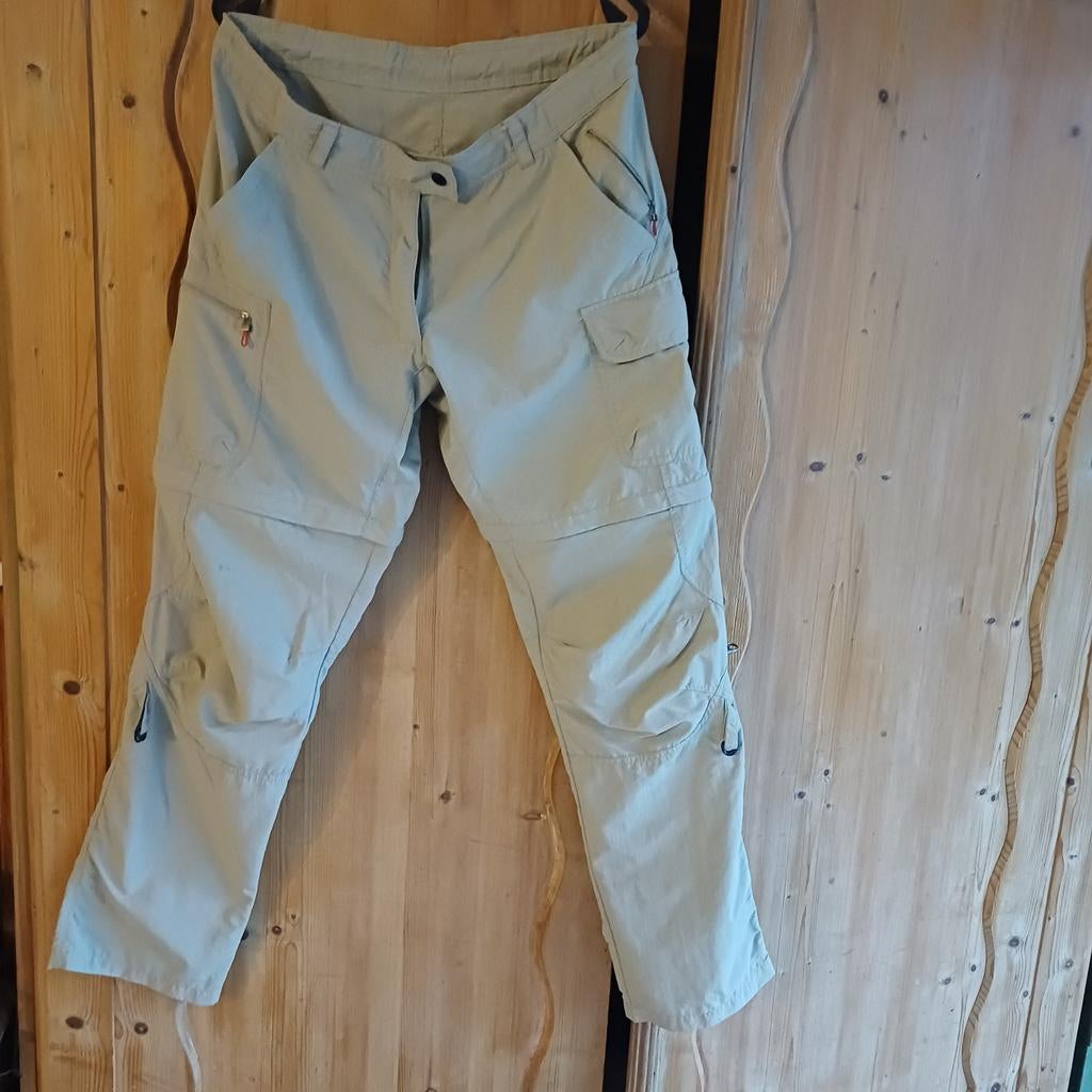Beige afritsbroek verstelbare band 38 40 wilde beast licht, Maat 38/40 (M), Beige, Ophalen of Verzenden, Zo goed als nieuw